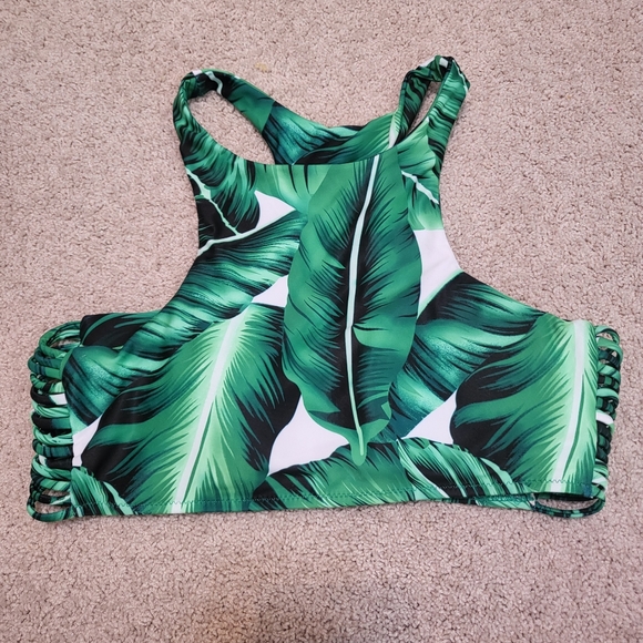 Green Palm print swimsuit - Picture 6 of 9